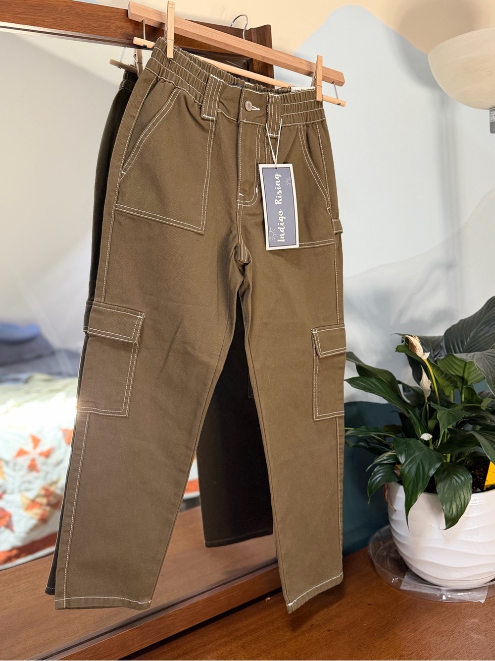 Olive/Army Green Cargo for women/teens - Picture 6 of 6